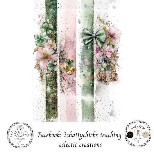 Decoupage St. Patrick's Day Pastel Panels Tissuepapier