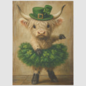 Decoupage St. Patrick's Highland Tutu Charm  Tissuepapier (Voorkant)