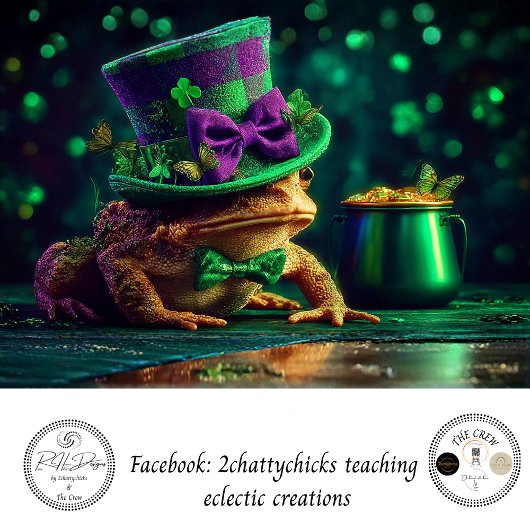 Decoupage St. Patrick's Ierse Lucky Frog Pot Goud Tissuepapier