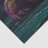 Decoupage St. Patrick's Irish Lucky Frog Pot Gold Tissuepapier (Detail)