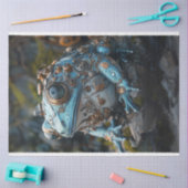 Decoupage Steampunk Blue Frog Tissuepapier (Craft)