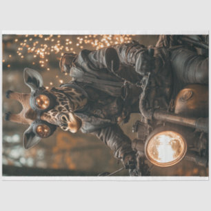 Decoupage Steampunk Giraffe Tissuepapier