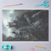 Decoupage Steampunk Hengst en King Skeleton Tissuepapier (Craft)