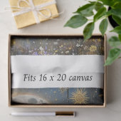 Decoupage Steampunk Highland Celestial Moon Canvas Tissuepapier (Geschenk)