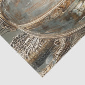 Decoupage Steampunk Hot Air Balloon Mirror Finish Tissuepapier (Detail)