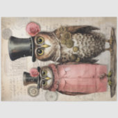 Decoupage Steampunk Mr. & Mrs. Owl Scrapbooking Tissuepapier (Voorkant)