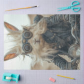 Decoupage Steampunk Rabbit Riding Motorcycle Tissuepapier (Craft)