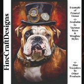 Decoupage Steampunk Regal British Bulldog Links 11 Tissuepapier