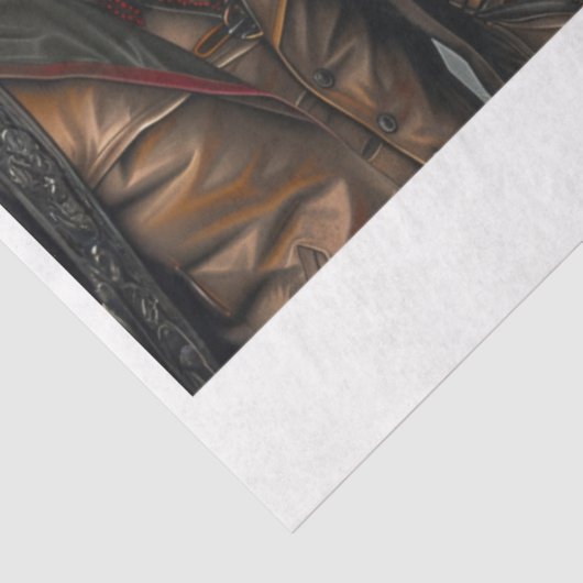 Decoupage Steampunk Skeleton Duo 11x14 Canvas Tissuepapier (Detail)