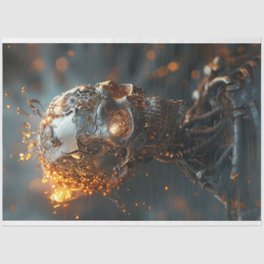 Decoupage Steampunk Skull Fantasy Tissuepapier (Voorkant)