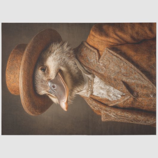 Decoupage Steampunk Sophisticate Dapper Platypus Tissuepapier (Voorkant)