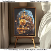 Decoupage Steampunk Stoomtrein Faux Ink 037 Tissuepapier