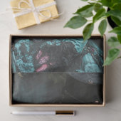 Decoupage Steampunk Valentijn Paar Blauwgroen Zwar Tissuepapier (Geschenk)