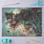 Decoupage Steampunk Valentijn Paar Verliefd Tissuepapier (Craft)