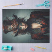 Decoupage Steampunk Victoriaans Mooie Vrouw Tissuepapier (Craft)