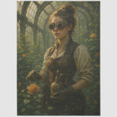 Decoupage Steampunk Victorian Gardener Art Tissuepapier