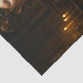 Decoupage Steampunk Victorian Lady in Brown Tissuepapier (Detail)