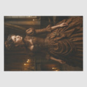 Decoupage Steampunk Victorian Lady in Brown Tissuepapier (Voorkant)