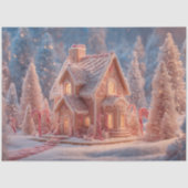 Decoupage Sugary Winter Ginger Bread House  Tissuepapier (Voorkant)