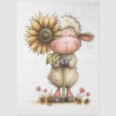 Decoupage Sunflower Sheep Our Shepard Tissuepapier (Voorkant)