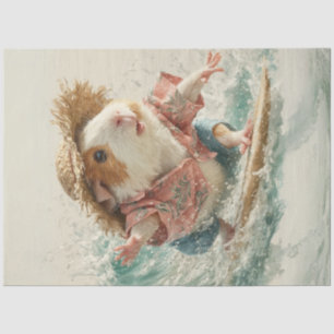 Decoupage Surging Guinea Pig Hawaiian Style Tissuepapier
