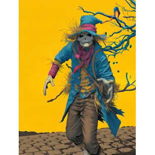 Decoupage Surreal Scarecrow Skull Face Tissuepapier
