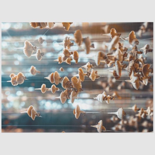 Decoupage Suspended Surreal Floating Mushrooms Tissuepapier (Voorkant)