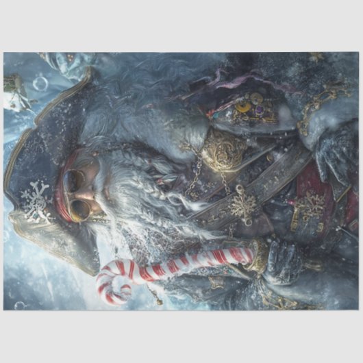 Decoupage Swashbuckling Santa Pirate Tissuepapier (Voorkant)