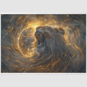 Decoupage Symbool van Leeuwen Roar Bijbelse Beteke Tissuepapier