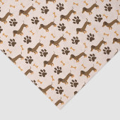 Decoupage teckel hond huisdier tissuepapier (Detail)