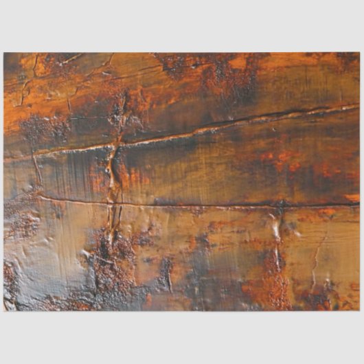 Decoupage Textured Faux Finish Koperkleur Tissuepapier (Voorkant)