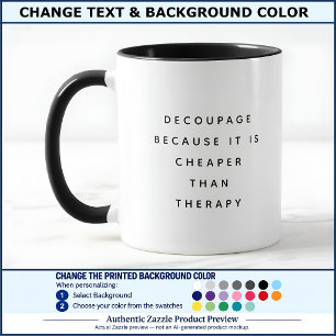 Decoupage Therapie Aangepast BW03 Nieuwigheid Leuk Mok
