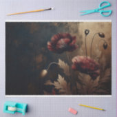 Decoupage Tissue Paper Crimson Goud Klaproos Bloem Tissuepapier (Craft)