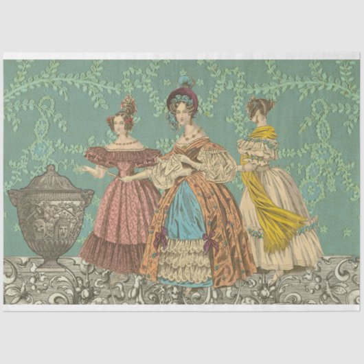 Decoupage Tissue Paper - Franse Modes Tissuepapier (Voorkant)