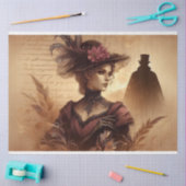 Decoupage Tissue Paper Gothic Victoriaans Lady Tissuepapier (Craft)