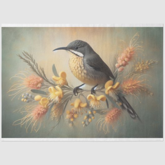 Decoupage Tissue Paper Vogelflora Fauna Tissuepapier (Voorkant)