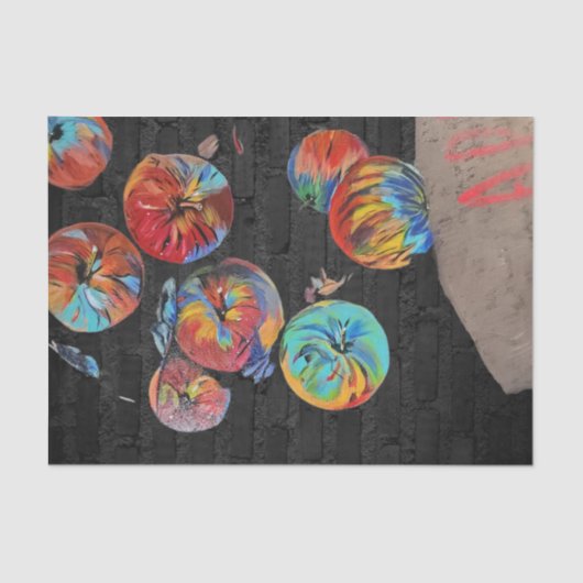 decoupage tissuepapier, Apple zak van kleuren Tissuepapier (Voorkant)