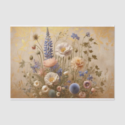 Decoupage tissuepapier bloemontwerp (Voorkant)