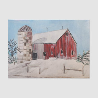 Decoupage tissuepapier, Oude schuur Tissuepapier