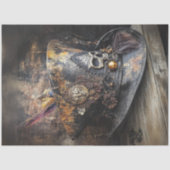 Decoupage Tricorn Rustic Pirate Pet Feather Tissuepapier (Voorkant)