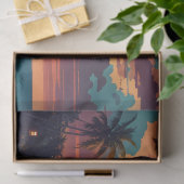 Decoupage Tropical Beach Sunset Tissuepapier (Geschenk)