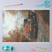 Decoupage  Truck Pumpkins Herfst Scene Tissuepapier (Craft)
