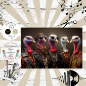 Decoupage Turkey Strut Fur Feather Funk Band Tissuepapier