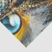 Decoupage Uitgebreid Oog Intrigerend Blauw Goud Bl Tissuepapier (Detail)