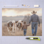 Decoupage Vader Zoon Hand N Hand Rundvee Boerderij Tissuepapier (Craft)