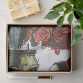 Decoupage Valentijn Skeleton Paar Drijvend Hart Tissuepapier (Geschenk)