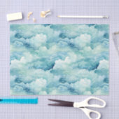 Decoupage van abstracte oceaangolven tissuepapier (Craft)