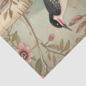 Decoupage van de grote bosspecht tissuepapier (Detail)