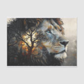 decoupage van de leeuw tissuepapier (Voorkant)