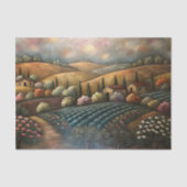 Decoupage van de Toscaanse Vineyard Hills Tissuepapier (Voorkant)